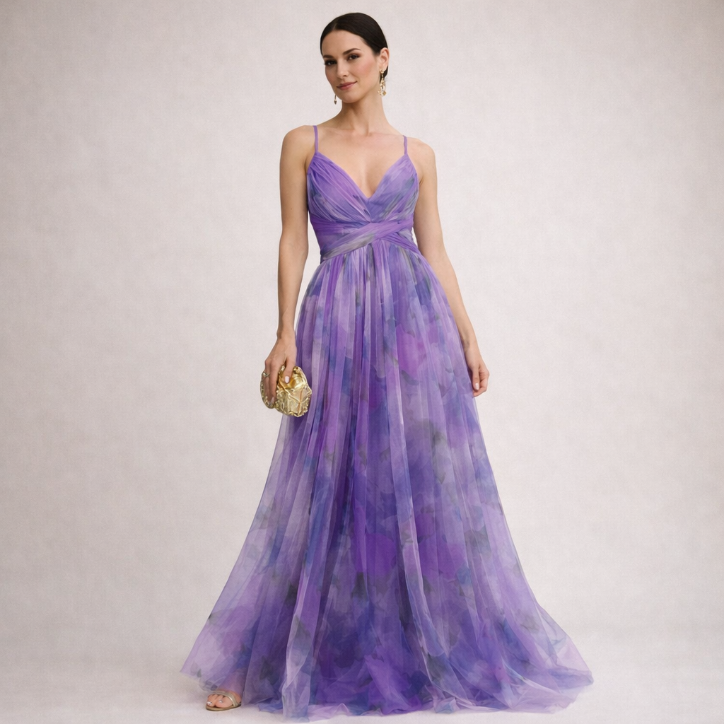 Vestido Sunset Bloom Plus Elegance