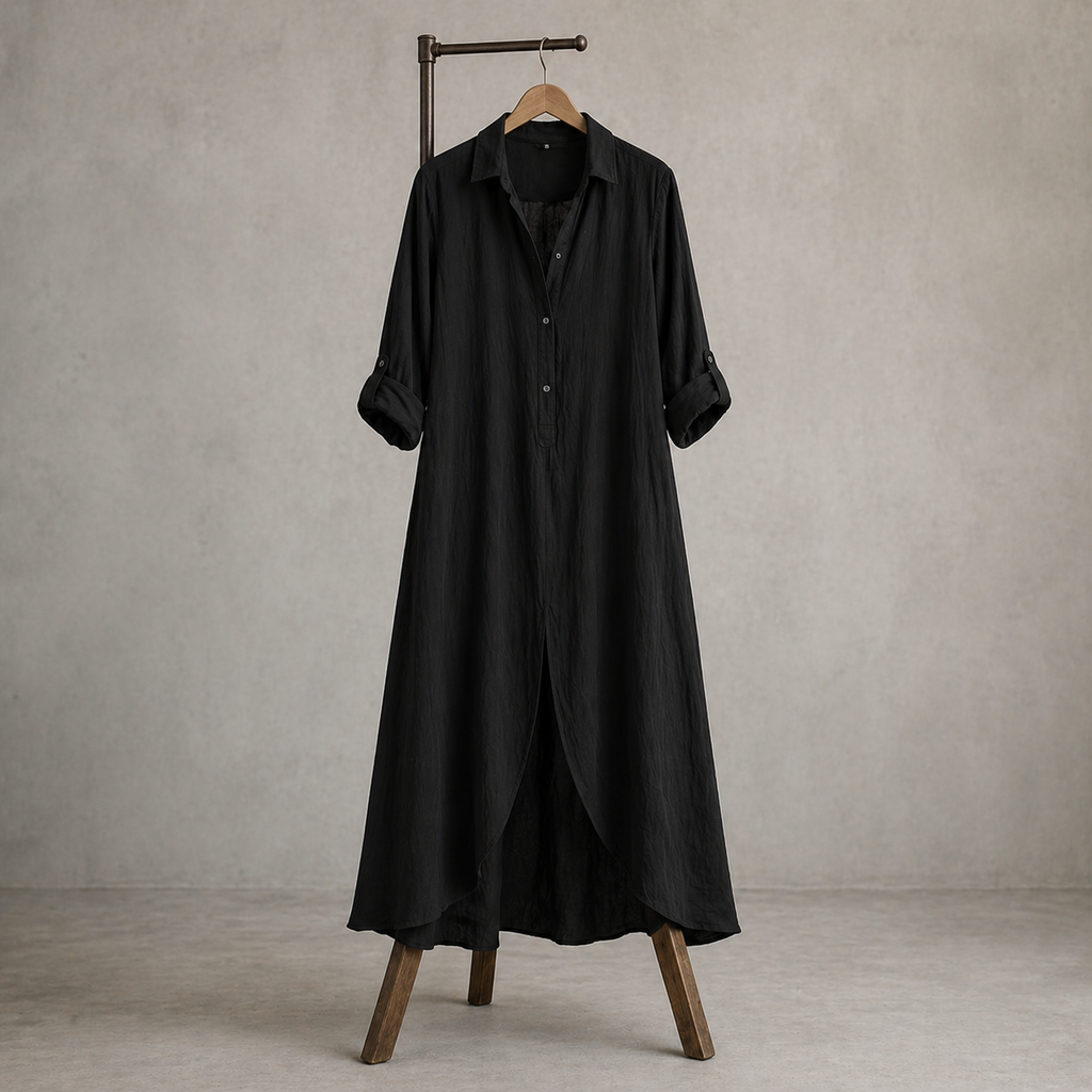 Vestido Camisero Largo Boho – Elegancia sin Esfuerzo