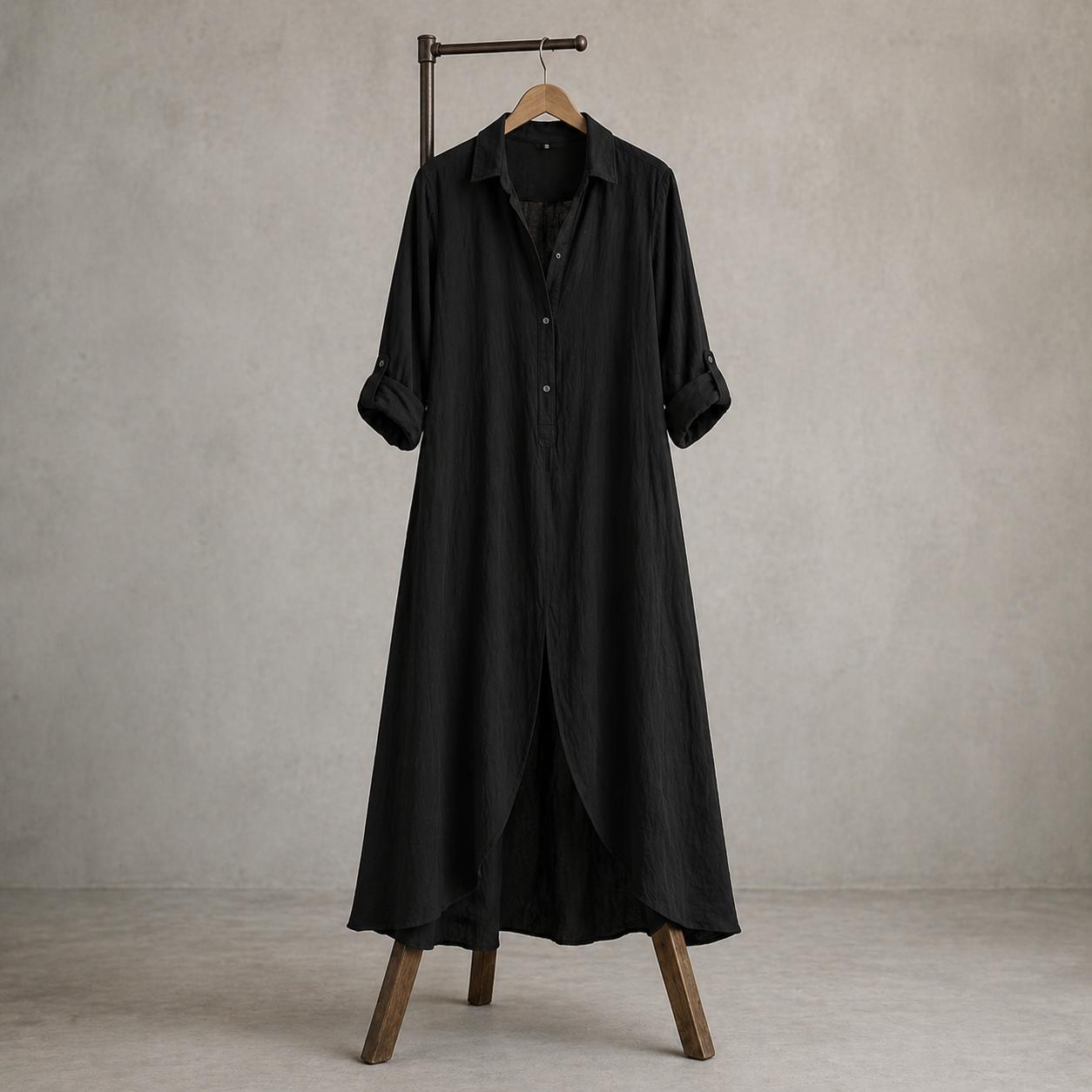 Vestido Camisero Largo Boho – Elegancia sin Esfuerzo