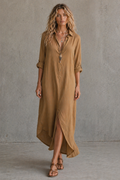 Vestido Camisero Largo Boho – Elegancia sin Esfuerzo