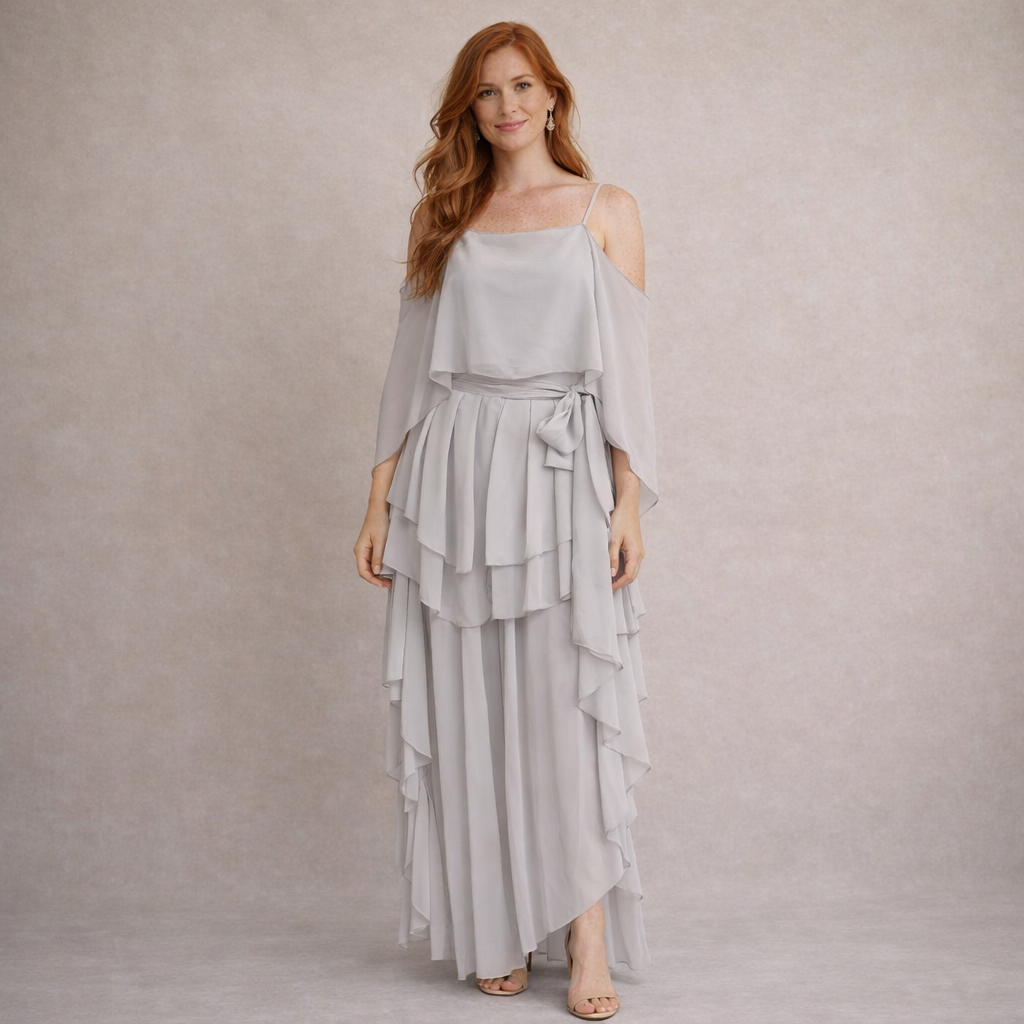 Vestido Mansa Gris - Asimétrico Capadaso